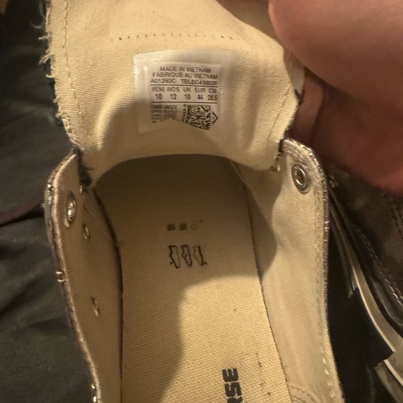 Rick Owens Silver and Cream Sneakers - Picture 4 of 8